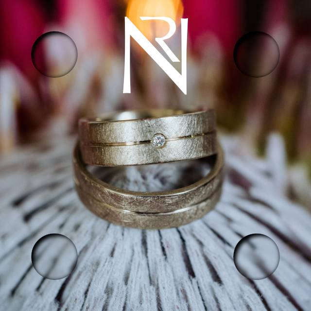 Edler Hochzeitsringe mit Diamant